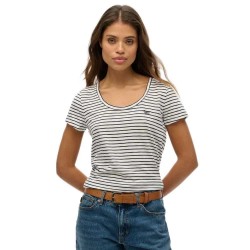 тениска,дамски,тениски,superdry,scoop,neck,short,sleeve,t,shirt,optic,eclipse,navy,stripe,(white)
