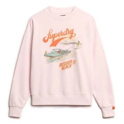 блуза,дамски,блузи,superdry,souvenir,graphic,loose,sweatshirt,pink