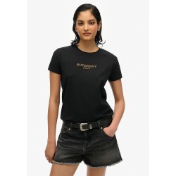 тениска,дамски,тениски,superdry,sport,luxe,fitted,short,sleeve,t,shirt,black,(vulcan,black)
