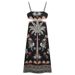 Рокля Superdry Statement Cut-Out sleeveless long dress - Black (Jungle Fever Black) рокля,дамски,поли,и,рокли,superdry,statement,cut,out,sleeveless,long,dress,black,(jungle,fever,black)