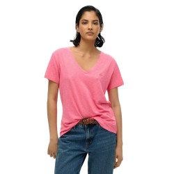 тениска,дамски,тениски,superdry,studios,slub,embroidered,short,sleeve,v,neck,t,shirt,azalea,pink,(pink)