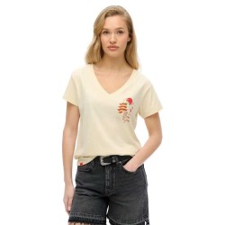 тениска,дамски,тениски,superdry,suika,metallic,relaxed,vee,short,sleeve,t,shirt,urban,cream,(beige)