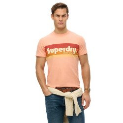 тениска,мъжки,тениски,superdry,terrain,logo,stripe,relxed,short,sleeve,t,shirt,papaya,punch,pink,slub,(pink)
