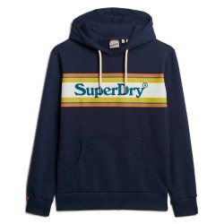 суичър,мъжки,пуловери,superdry,venue,logo,stripe,relaxed,hoodie,blue
