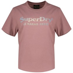 тениска,дамски,тениски,superdry,venue,metallic,relaxed,short,sleeve,t,shirt,grape,shake,purple,(pink)