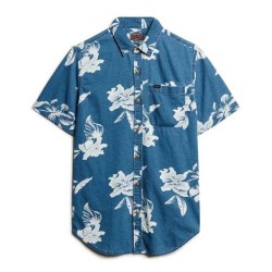 риза,с,къс,ръкав,мъжки,ризи,superdry,vintage,loom,short,sleeve,shirt,blue,(chrissy,indigo,rinse)