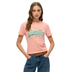 тениска,дамски,тениски,superdry,vl,rhinestone,slim,short,sleeve,t,shirt,orange,(peach,amber)