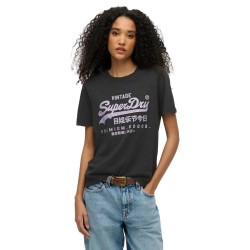 тениска,дамски,тениски,superdry,vl,metallic,relaxed,short,sleeve,t,shirt,heavy,back,in,black,(black)