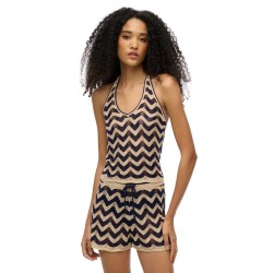 тениска,дамски,тениски,superdry,zigzag,plunge,halter,t,shirt,beige,blue,(navy,gold,zigzag)