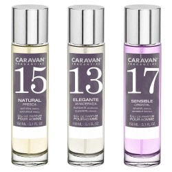 мъжки,парфюми,caravan,nº13,nº15,nº17,150ml,parfum,3,units,clear