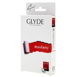хигиена,тяло,glyde,ultra,condoms,strawberry,10,units,red,(clear)
