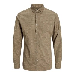 риза,с,дълъг,ръкав,мъжки,ризи,jack,&,jones,blackpool,print,long,sleeve,shirt,brown