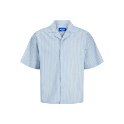 риза,с,къс,ръкав,мъжки,ризи,jack,&,jones,boxy,poplin,stripe,styd24,short,sleeve,shirt,blue,(skyway)