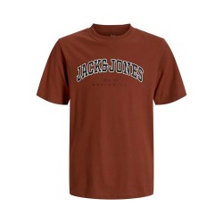 тениска,мъжки,тениски,jack,&,jones,caleb,varsity,plus,size,short,sleeve,t,shirt,burnt,henna,(brown)