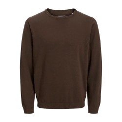 блуза,мъжки,пуловери,jack,&,jones,essential,basic,knitted,sweater,delicioso,(brown)