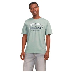 тениска,мъжки,тениски,jack,&,jones,logo,short,sleeve,t,shirt,iceberg,green,melange,(green)