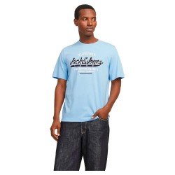 тениска,мъжки,тениски,jack,&,jones,logo,short,sleeve,t,shirt,chambray,blue,melange,(blue)