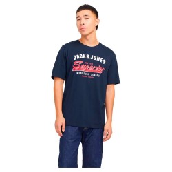 тениска,мъжки,тениски,jack,&,jones,logo,short,sleeve,t,shirt,sky,captain,(blue)