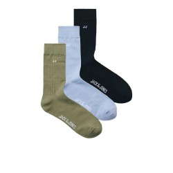 чорапи,мъжки,чорапи,jack,&,jones,solid,socks,3,pairs,green,blue,(sea,spray,dark,navy,subdued,blue)