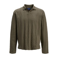 мъжки,блузи,с,яка,jack,&,jones,winter,cable,long,sleeve,polo,sea,turtle,(green)