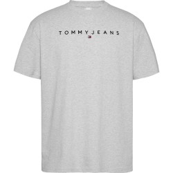 тениска,мъжки,тениски,tommy,jeans,reg,linear,logo,short,sleeve,t,shirt,silver,grey,(grey)