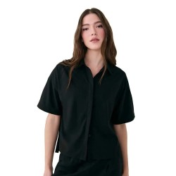 риза,с,къс,ръкав,дамски,блузи,дамски,ризи,lolë,olivie,short,sleeve,shirt,black,(black)