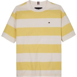 тениска,детски,тениски,tommy,hilfiger,essential,archive,fit,short,sleeve,t,shirt,yellow,white,(citronella,white)
