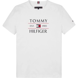 тениска,детски,тениски,tommy,hilfiger,flag,regular,fit,short,sleeve,t,shirt,white