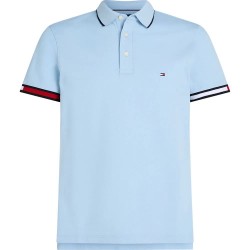 мъжки,блузи,с,яка,tommy,hilfiger,flag,cuff,slim,fit,short,sleeve,polo,blue