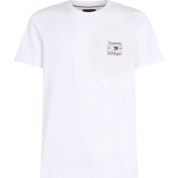 тениска,мъжки,тениски,tommy,hilfiger,stack,short,sleeve,t,shirt,white