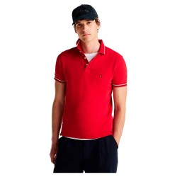 мъжки,блузи,с,яка,tommy,hilfiger,tipped,slim,fit,short,sleeve,polo,mid,red,(red)