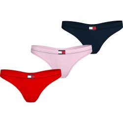 дамско,бельо,дамски,бикини,и,танкини,tommy,hilfiger,uw0uw05641,thong,3,units,primary,red,light,pink,navy,(multicolor)