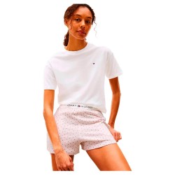 пижама,дамски,пижами,tommy,hilfiger,uw0uw05760,short,sleeve,pyjama,white