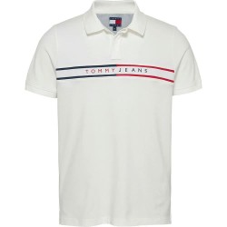 дънки,мъжки,блузи,с,яка,tommy,jeans,chest,flag,slim,fit,short,sleeve,polo,beige