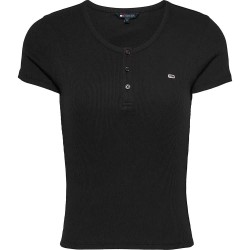 тениска,дамски,тениски,tommy,jeans,dw0dw19502,short,sleeve,t,shirt,black