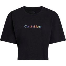 тениска,дамски,пижами,calvin,klein,boxy,pride,short,sleeve,pyjama,t,shirt,black