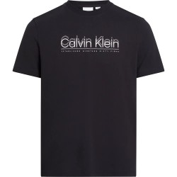 тениска,мъжки,тениски,calvin,klein,double,logo,short,sleeve,t,shirt,black