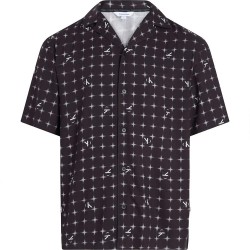 риза,с,къс,ръкав,мъжки,ризи,calvin,klein,resort,short,sleeve,shirt,black