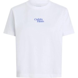тениска,дамски,тениски,calvin,klein,jeans,flocked,logo,short,sleeve,t,shirt,white
