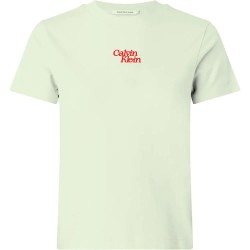 тениска,дамски,тениски,calvin,klein,jeans,flocked,logo,short,sleeve,t,shirt,beige