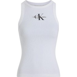 тениска,дамски,тениски,calvin,klein,jeans,monologo,sleeveless,t,shirt,brilliant,white,(white)