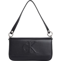 чанта,за,през,рамо,всички,чанти,calvin,klein,jeans,sculpted,flap,shoulder,bag,na,black,(black)