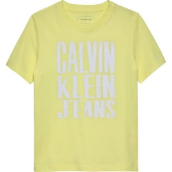 тениска,детски,тениски,calvin,klein,jeans,slogan,graphic,short,sleeve,t,shirt,elfin,yellow,(yellow)
