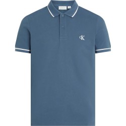 дънки,мъжки,блузи,с,яка,calvin,klein,jeans,tipping,slim,short,sleeve,polo,vintage,indigo,(blue)