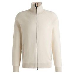 блуза,мъжки,пуловери,boss,domico,10261637,01,full,zip,sweater,open,white,(beige)