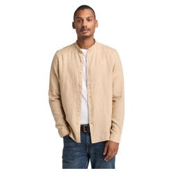 риза,с,дълъг,ръкав,мъжки,ризи,timberland,mill,brook,linen,korean,collar,long,sleeve,shirt,safari,(beige)