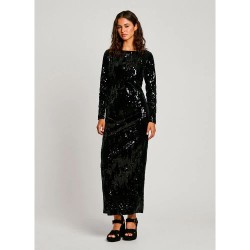рокля,дамски,поли,и,рокли,pepe,jeans,anastasia,long,sleeve,long,dress,black