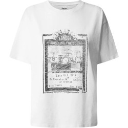 Тениска Pepe jeans Lele short sleeve T-shirt - White (White) тениска,мъжки,тениски,дамски,тениски,pepe,jeans,lele,short,sleeve,t,shirt,white,(white)