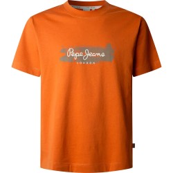 тениска,мъжки,тениски,pepe,jeans,picthon,short,sleeve,t,shirt,sundown,orange,(orange)