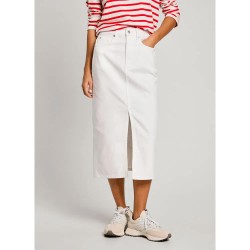 пола,дамски,поли,и,рокли,pepe,jeans,pl901186,midi,denim,skirt,white
